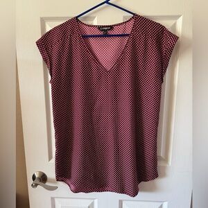 Express Portofino Polka‎ Dot Pattern Shirt Size Medium